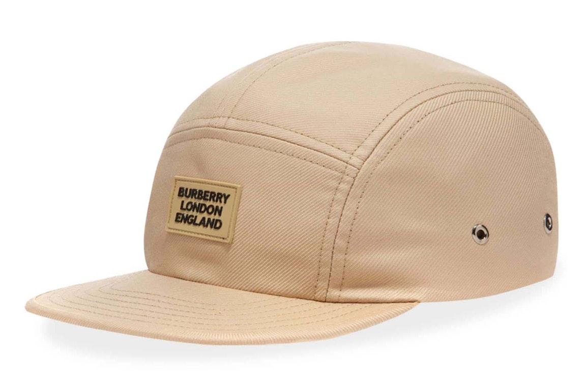 Pre-owned Burberry Logo Rubber Patch Baseball Cap Soft Fawn