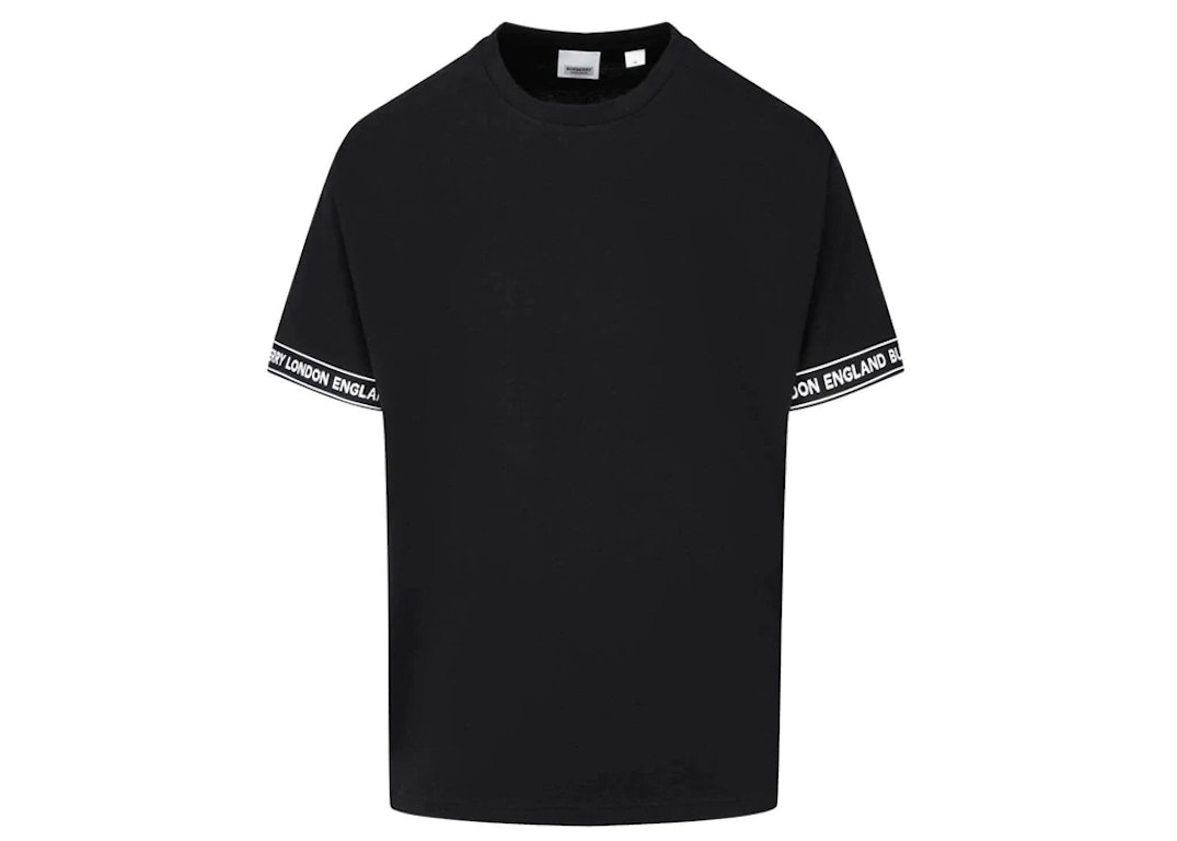 Pre-owned Burberry Logo Tape T-shirt Black