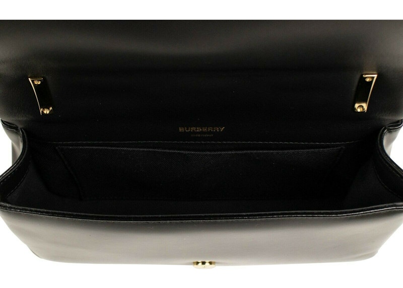 Burberry Lola Horseferry Shoulder Bag Black in Lambskin Leather with