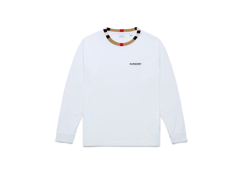 Burberry Long Sleeve Icon T-shirt White Men's - US