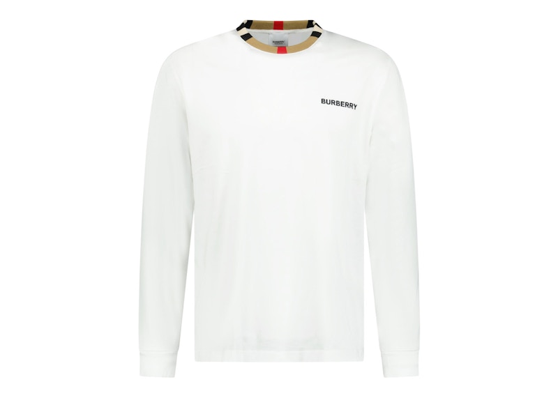 Burberry Long Sleeve Icon T-shirt White Men's - US