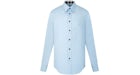 Burberry Camicia Manica Lunga Logo Blu
