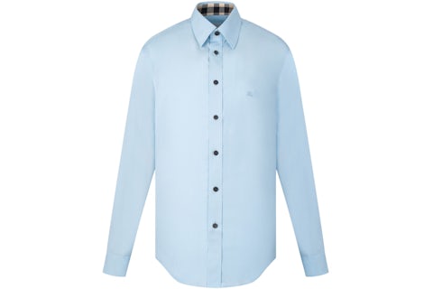 Burberry Long Sleeve Logo Shirt Blue Men's - US Burberry Long Sleeve Logo Shirt Blue Men's - US