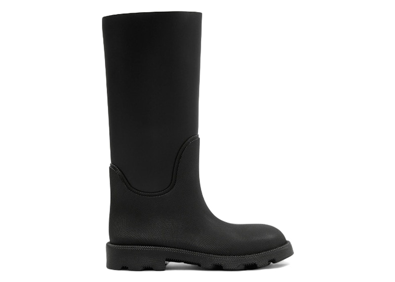 Pre-owned Burberry Men's  Marsh Rain High Boots Sneakers In Black