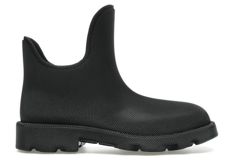 Pre-owned Burberry Men's  Marsh Roundtoe Ankle Boots Sneakers In Black