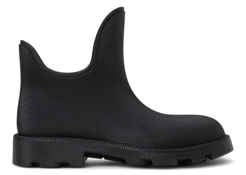 Pre-owned Burberry Men's  Marsh Roundtoe Ankle Boots Sneakers In Black