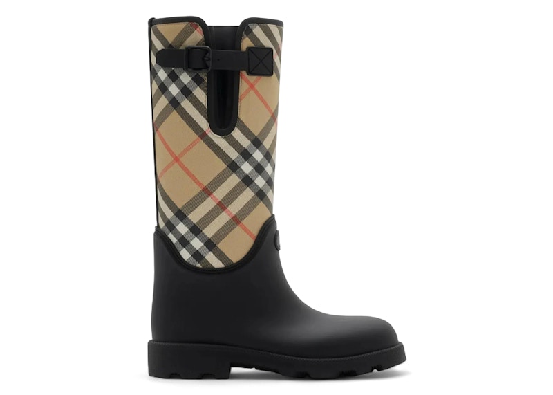 ★関税負担無し★ ※要在庫確認 Burberry Marsh Stamp Boots Burberry Marsh Stamp Boots Black (Women's) - 8111677 - US
