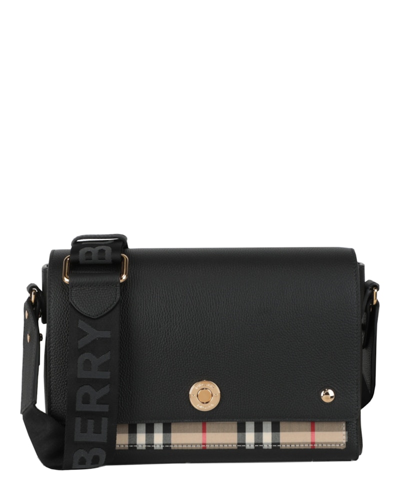 Burberry Medium Note Bag Black in Leather US