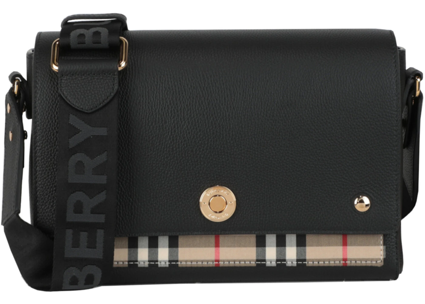 Burberry Medium Note Bag Black in Leather US - Main Image