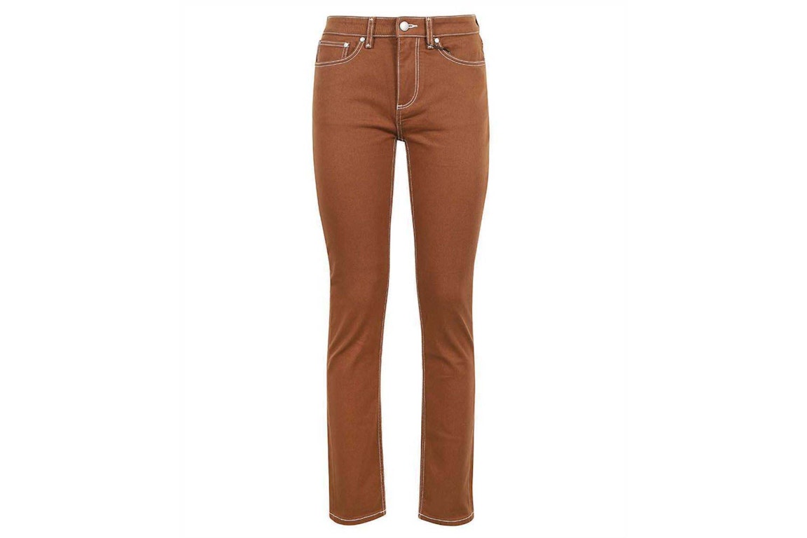 Pre-owned Burberry Mid-rise Skinny Jeans Warm Walnut Brown