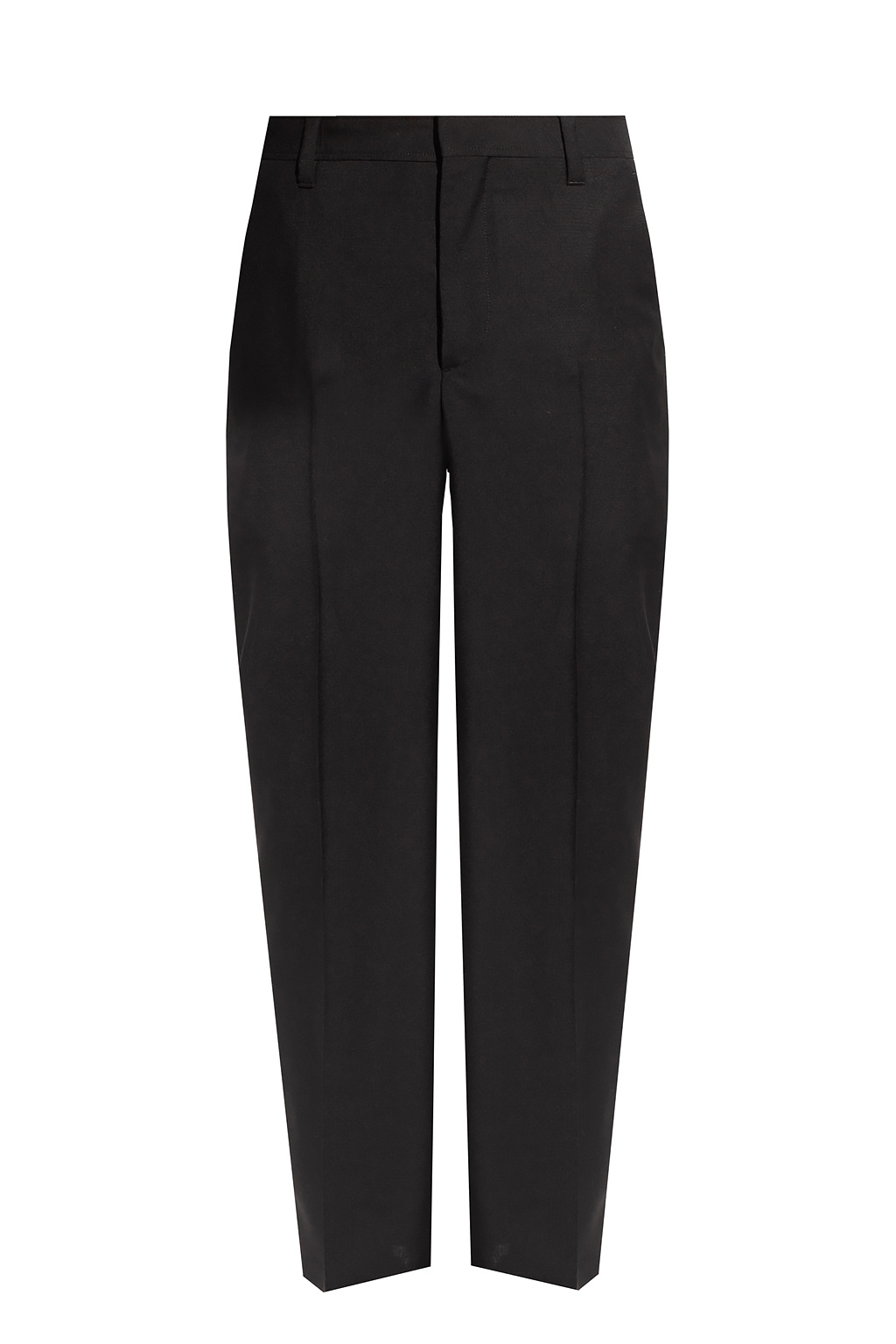 Virgin Wool Pleat-front Trousers with Belt in Anthracite - in the windsor.  Online-Shop
