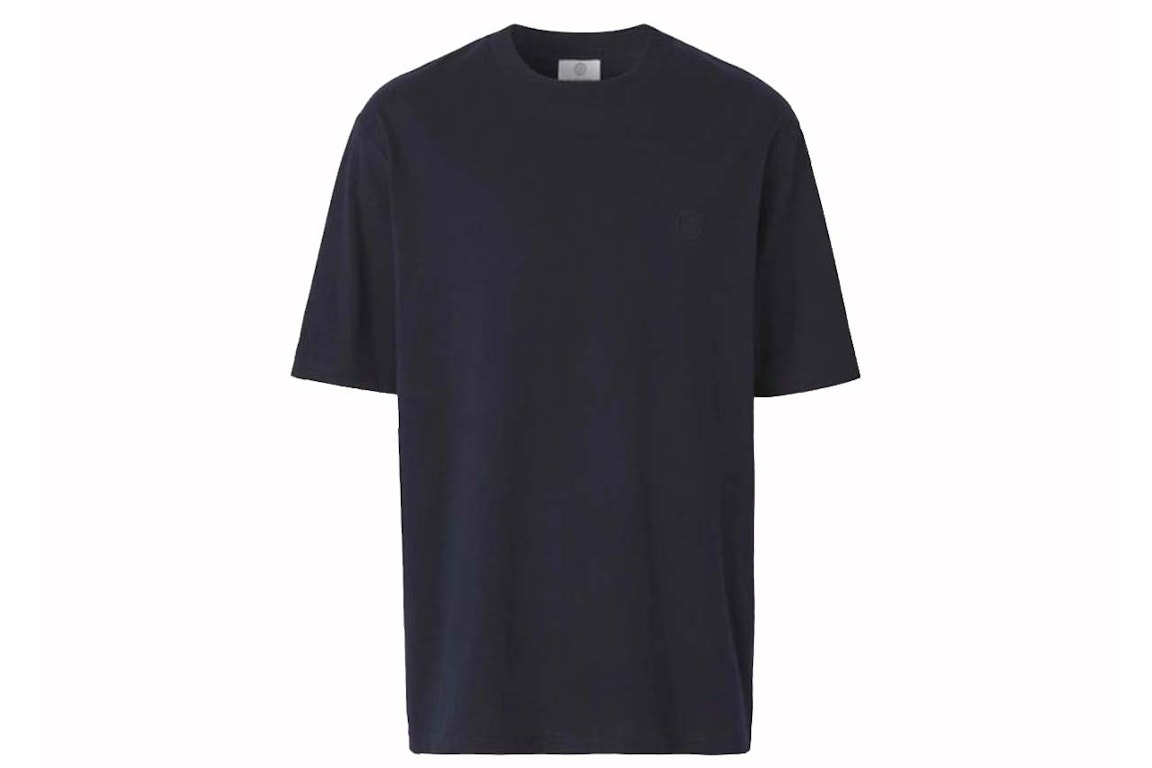 Pre-owned Burberry Monogram Chest Embroidered Logo T-shirt Coal Blue