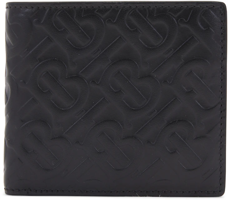 Burberry Monogram Leather International Bifold Wallet 8 Slot Black in  Calfskin - US