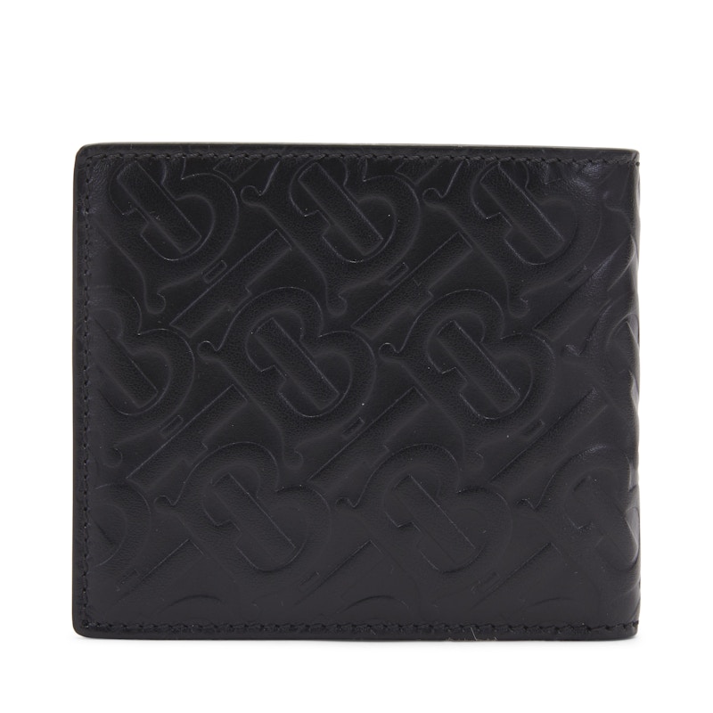 Burberry Monogram Leather International Bifold Wallet 8 Slot Black In ...