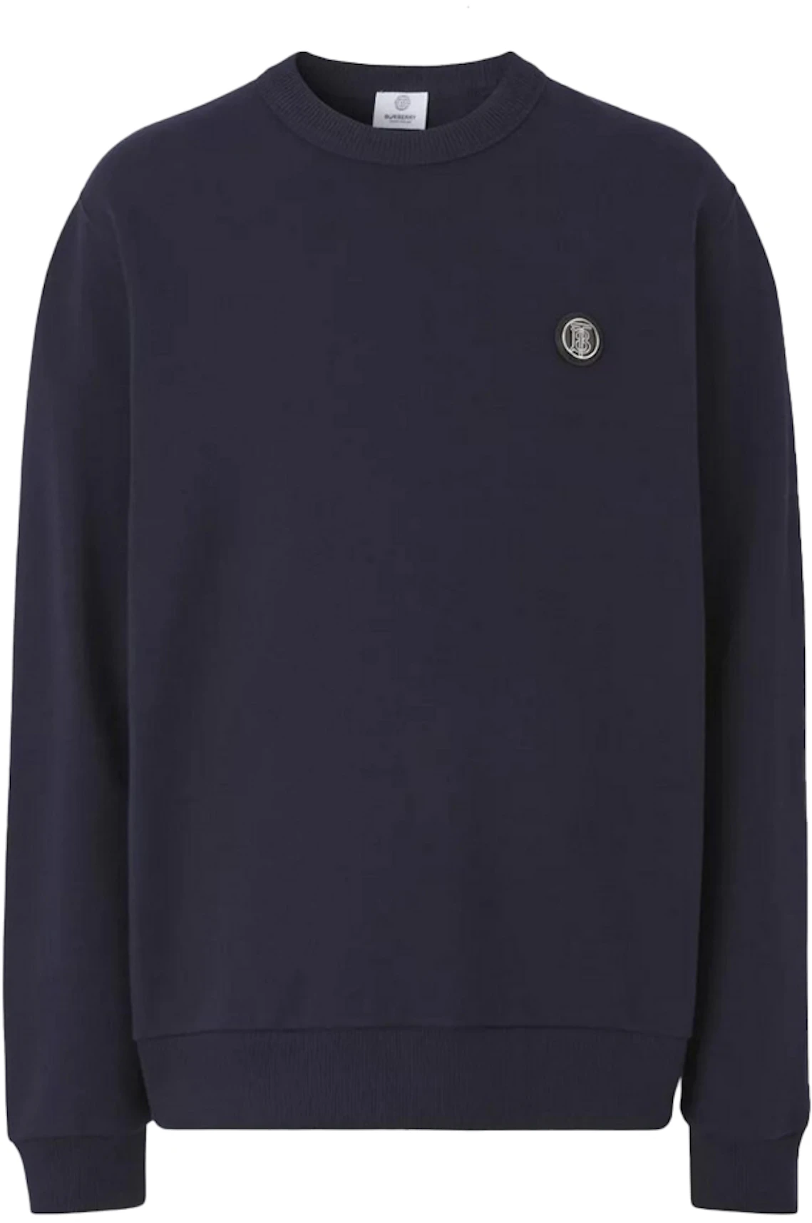 Burberry Monogram Motif Applique Cotton Sweatshirt Navy - US