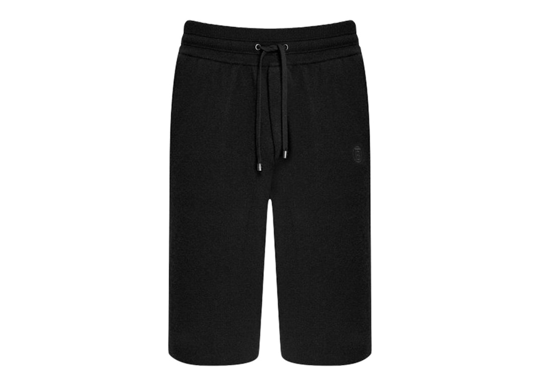Pre-owned Burberry Monogram Motif Cashmere Drawcord Shorts Black
