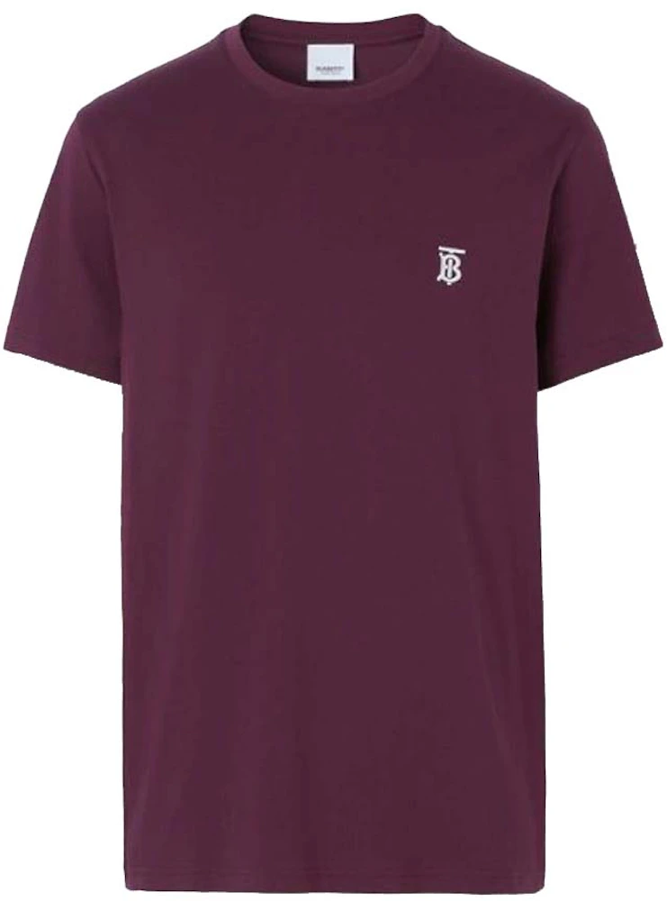 Burberry Monogram Motif Cotton T-Shirt Deep Maroon Men's - US
