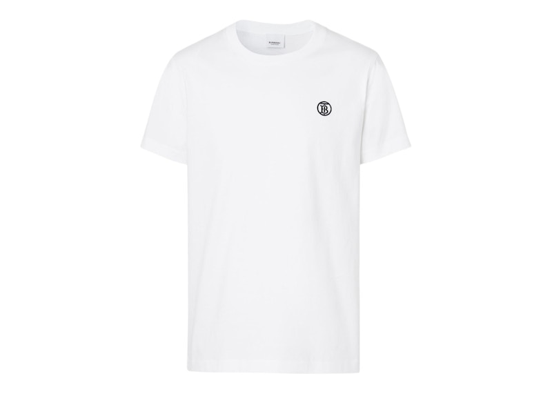 Burberry Monogram Motif Cotton T-shirt White/Black Men's - SS22 - US