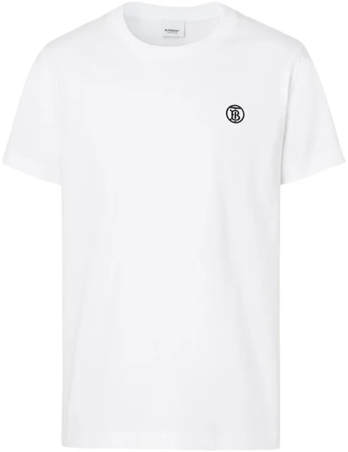 Burberry Monogram Motif Cotton T-shirt White/Black Men's - SS22 - US