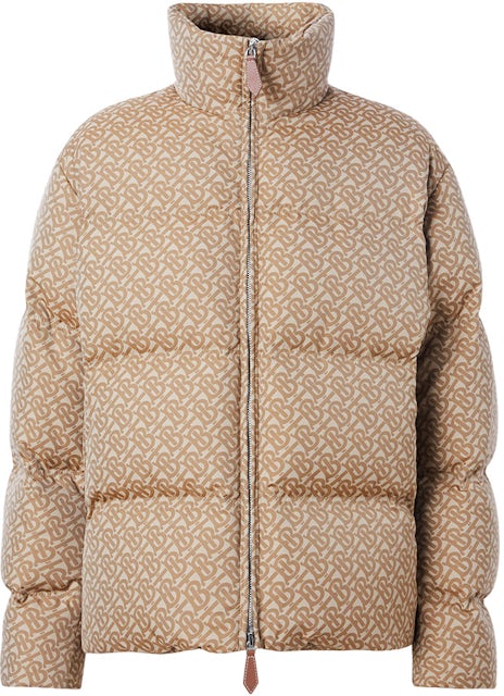 TB Monogram Jacquard Fleece Jacket in Beige - Burberry