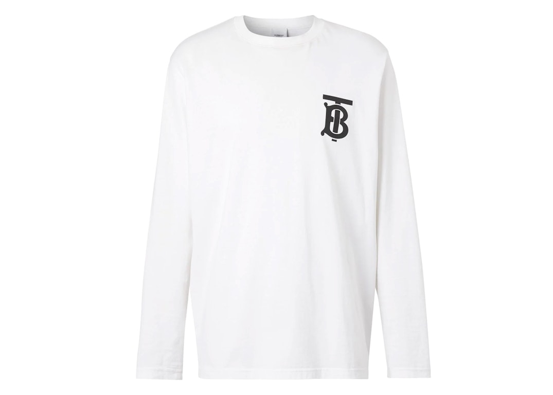 Pre-owned Burberry Monogram Motif L/s T-shirt (ss22) White