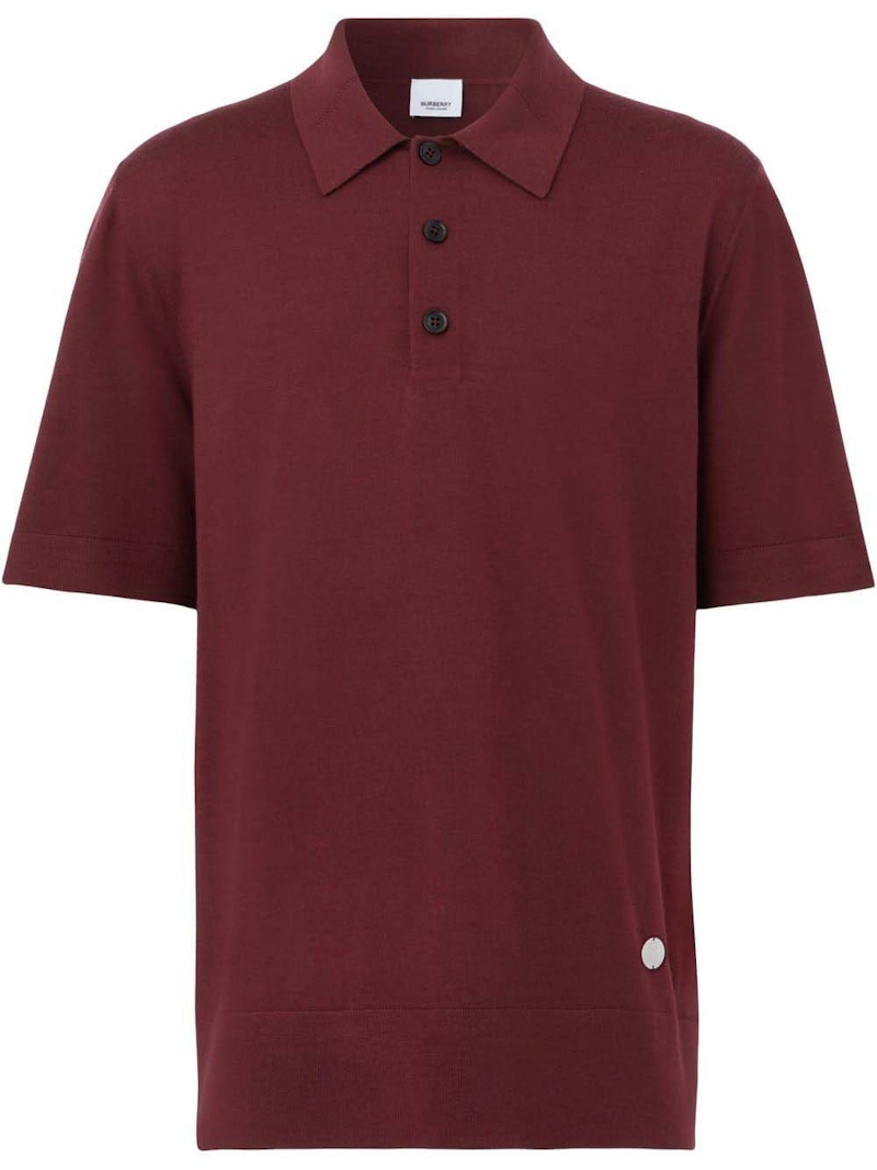 Burgundy shop burberry polo