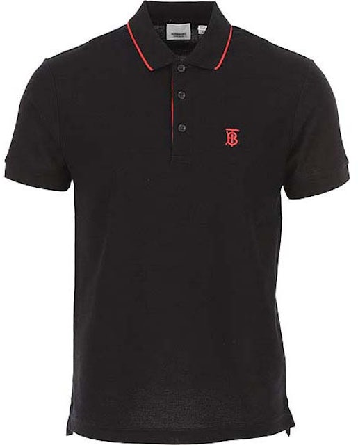 Cotton Polo Shirt in Black - Burberry
