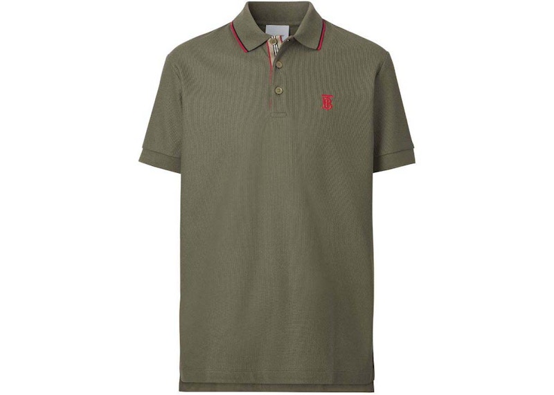 Burberry polo hot sale shirt green