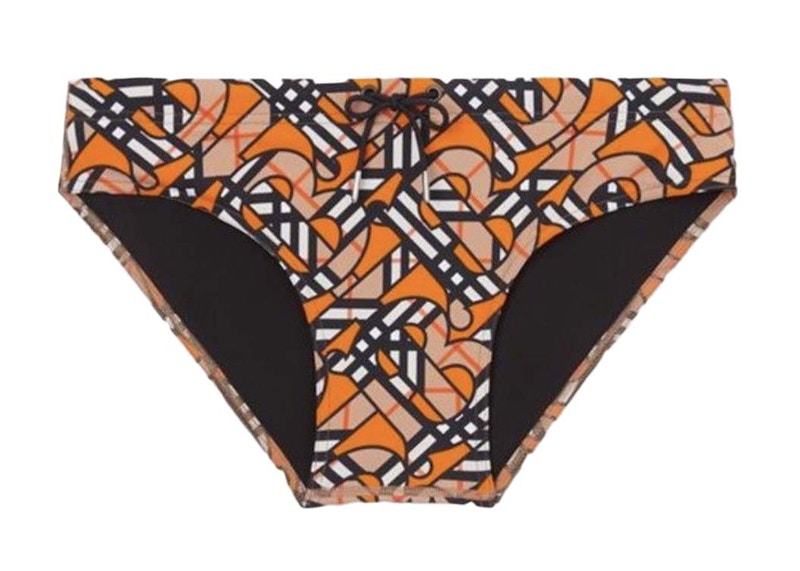 Burberry swimsuit hot sale mens orange