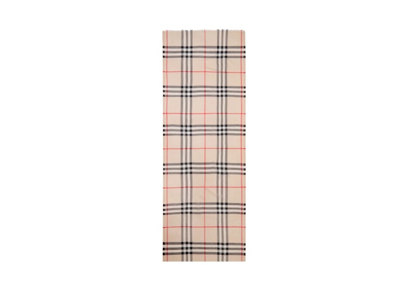 Écharpe Burberry Mu Gentleman à carreaux Stone Check