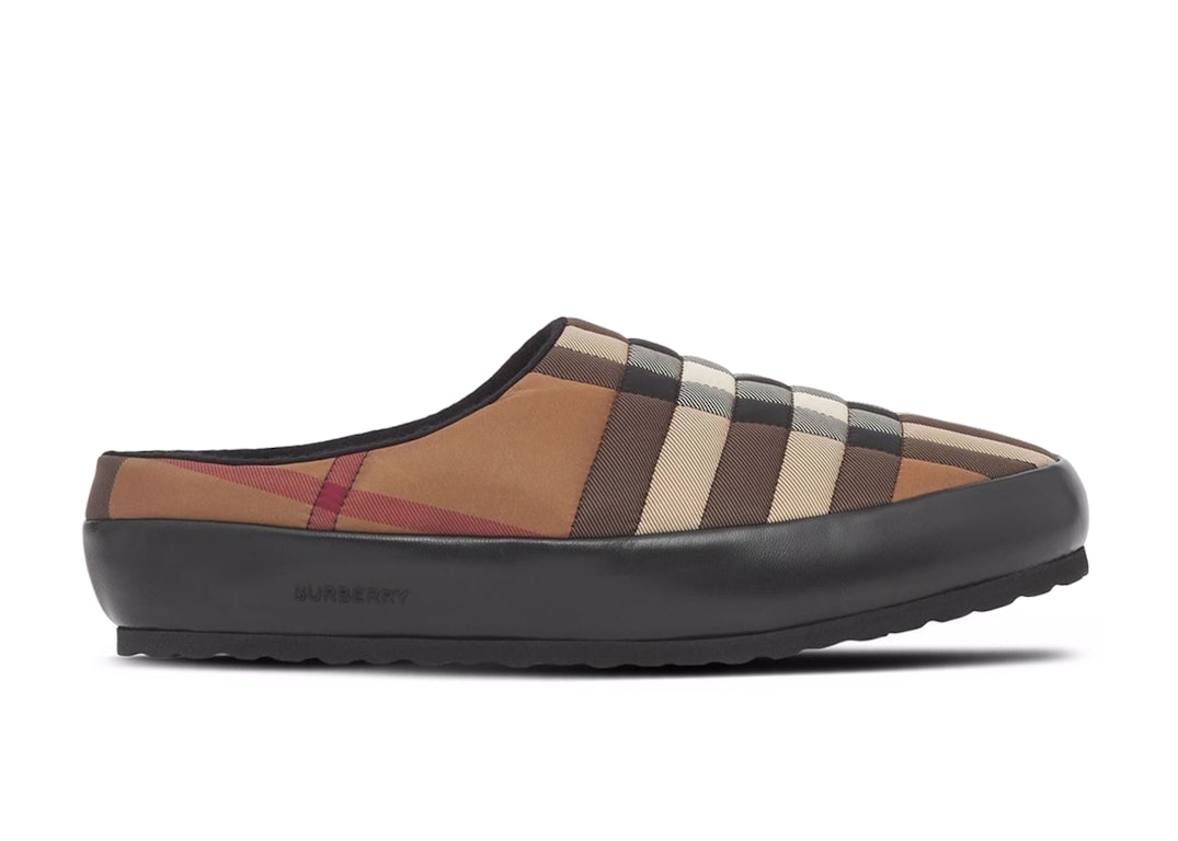 Pre-owned Burberry Northaven Slipper Vintage Check Birch Brown In Birch Brown/multi