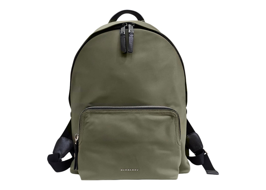 Pre-owned Burberry Nylon Backpack Green