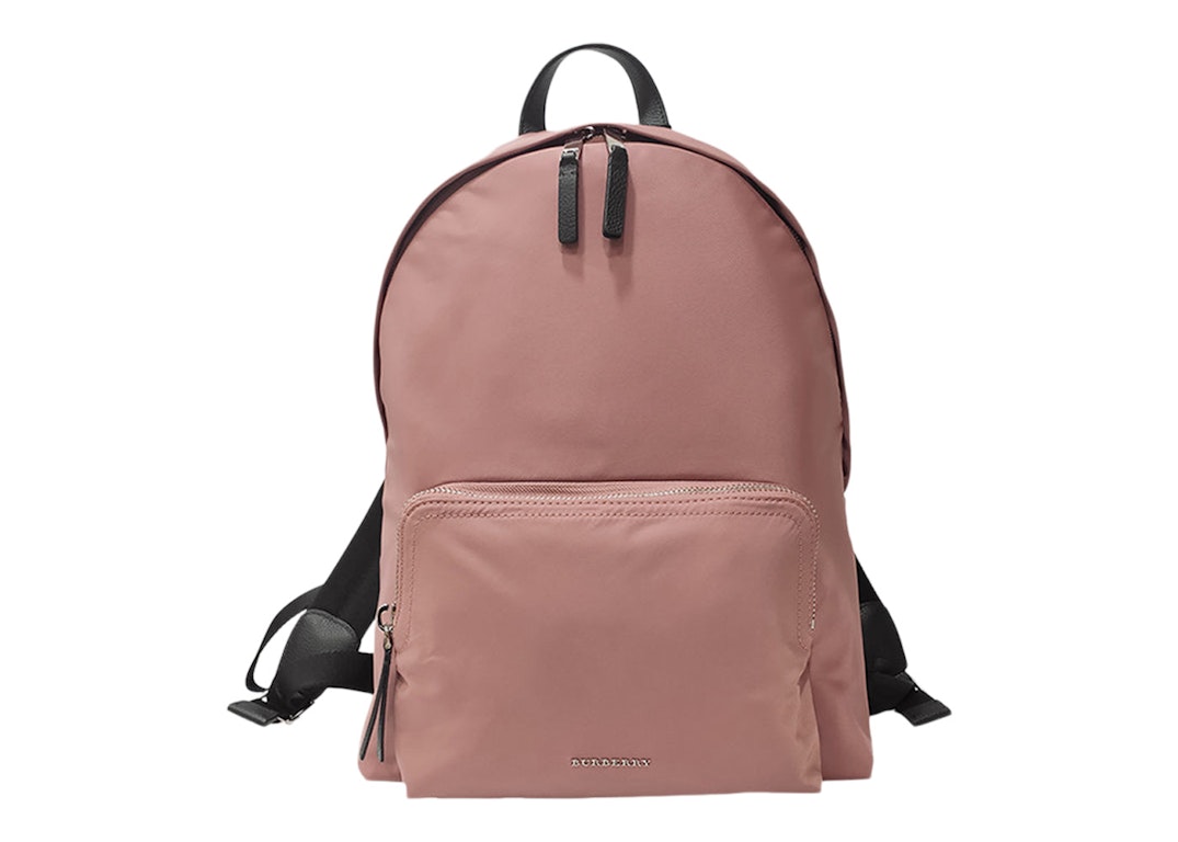 Pre-owned Burberry Nylon Backpack Peach