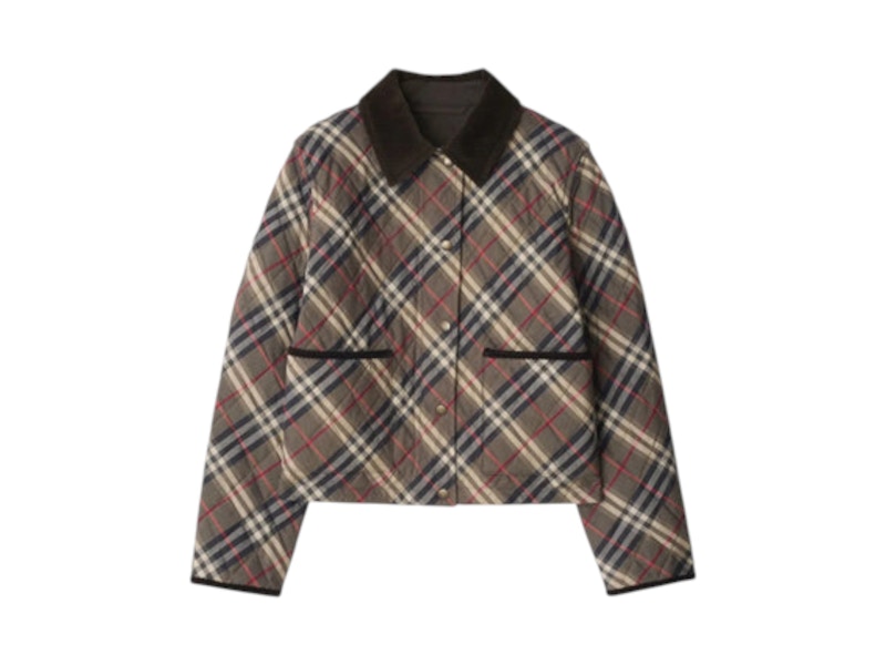 Burberry Oldham Chk Jacket Moss Brown/Ink Grey - FW25 - US