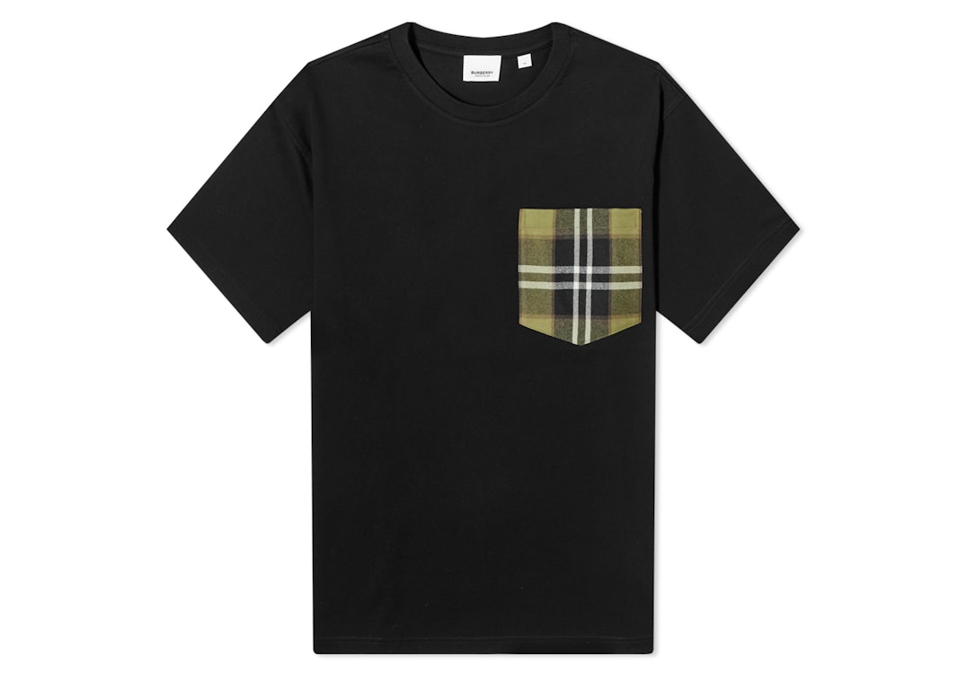 Pre-owned Burberry Oversized Checked Twill-trimmed Cotton-jersey T-shirt Black