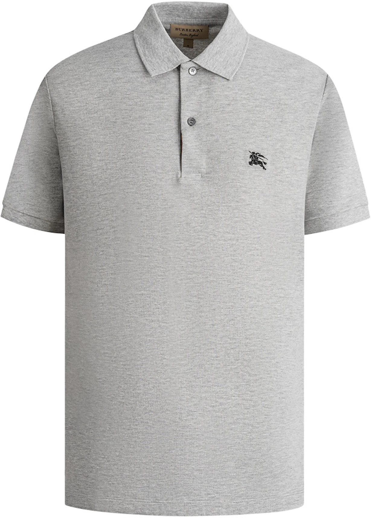 Burberry Oxford Logo Embroidered Polo Grey/Black - US