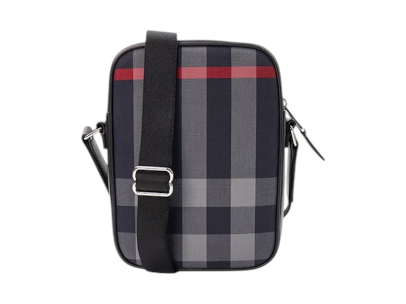 関税込【BURBERRY】Paddy チェック メッセンジャーバッグ Navy Burberry Paddy Check Messenger Navy/Grey in Canvas - US