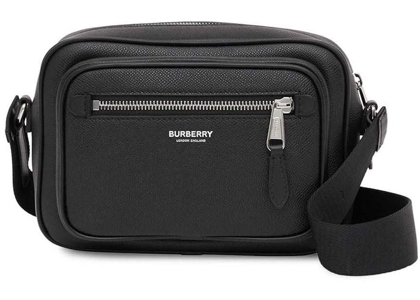 Burberry Paddy Italian Gained Leather Crossbody Bag Black in Leather ...