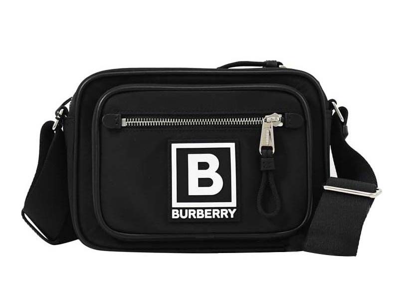 Burberry Paddy Logo Shoulder Bag Black