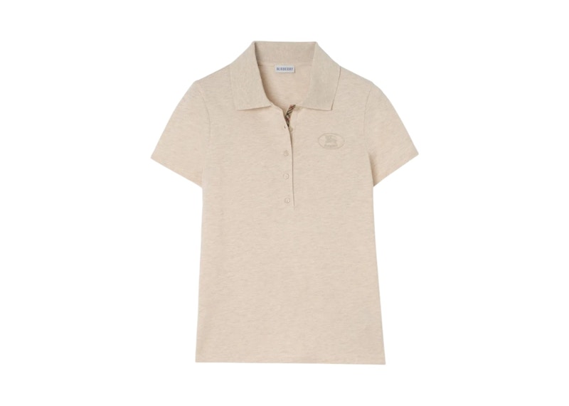 Burberry Parisa Ctp Logo Polo T-shirt Beige Melange Men's - US