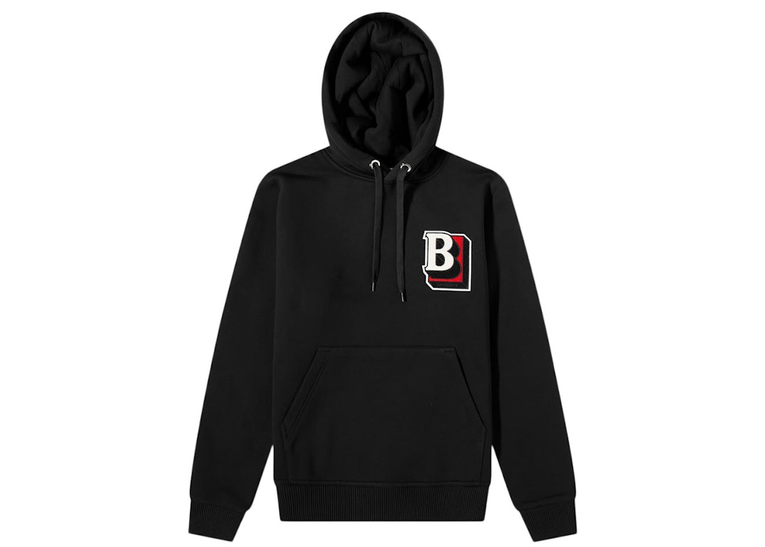 Pre-owned Burberry Patch Logo Hoodie Black