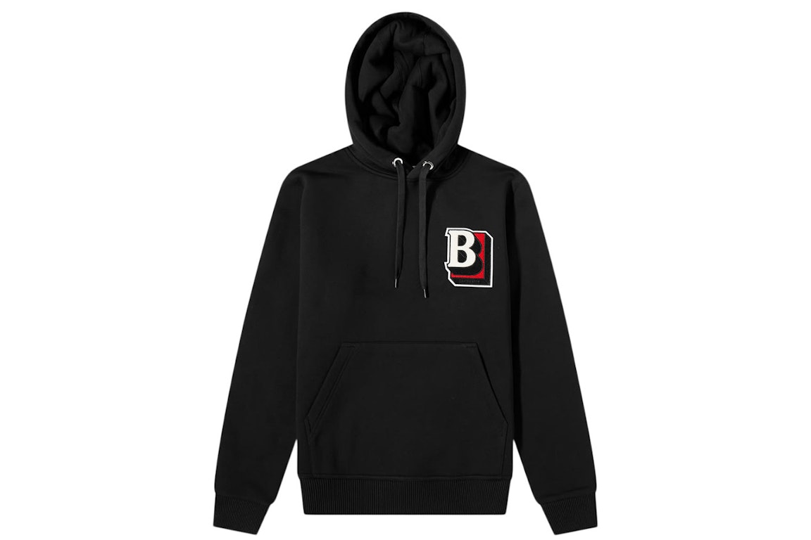 Pre-owned Burberry Patch Logo Hoodie Black