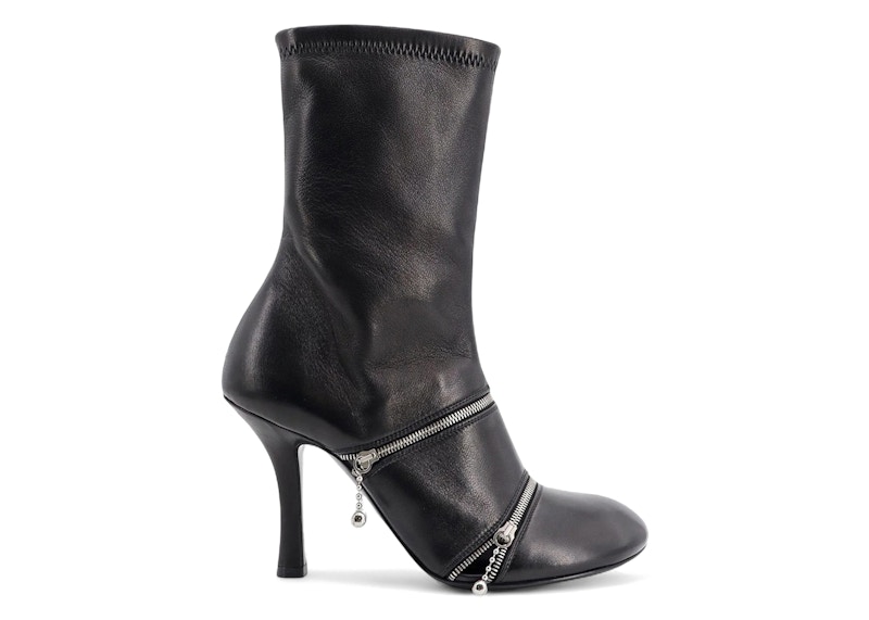 ショートブーツ・ブーティ Burberry FW25 Black leather ankle boots (8042363 A1189) Check and Leather Boots in Black/archive beige - Women