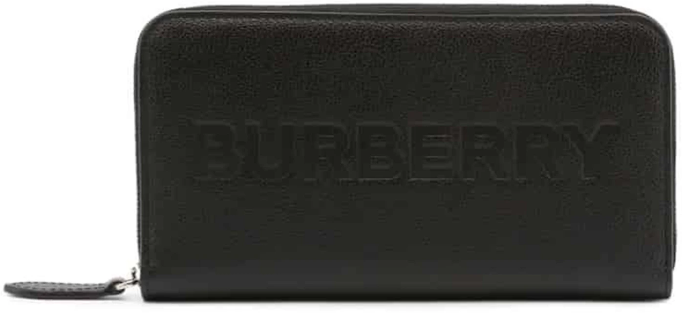 Burberry Porter Leather Flap Continental Long Wallet Black in Leather ...
