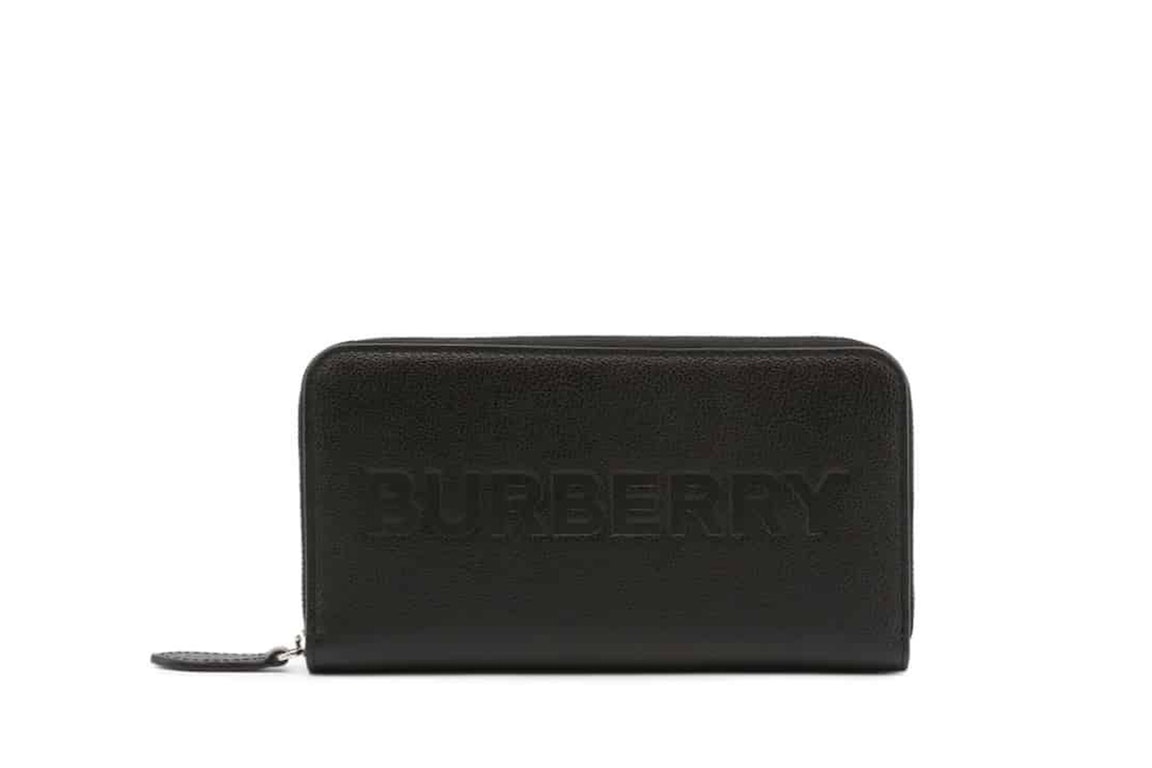 Pre-owned Burberry Porter Leather Flap Continental Long Wallet Black