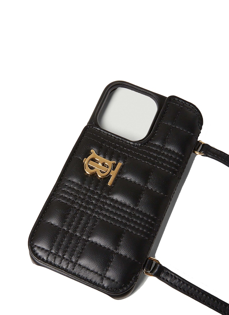 Burberry Quilted Lambskin Lola iPhone 13 Pro Phone Case with Strap 