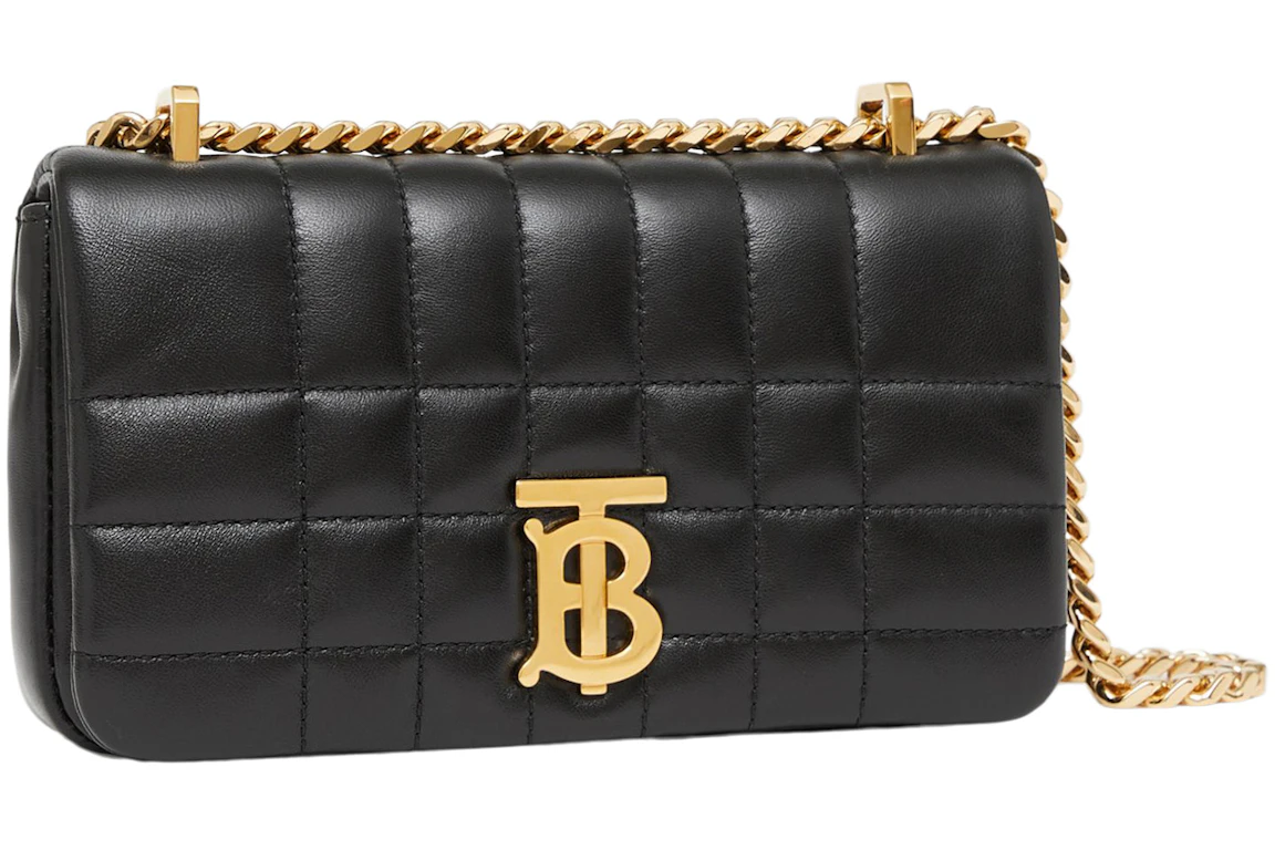 Burberry Quilted Leather Lola Bag Mini Black