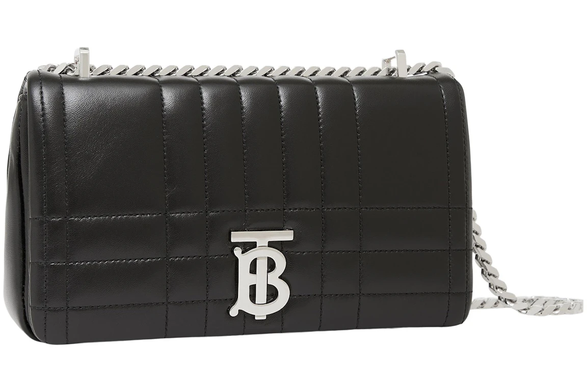Burberry Quilted Leather Lola Bag Small Black/Silver-tone