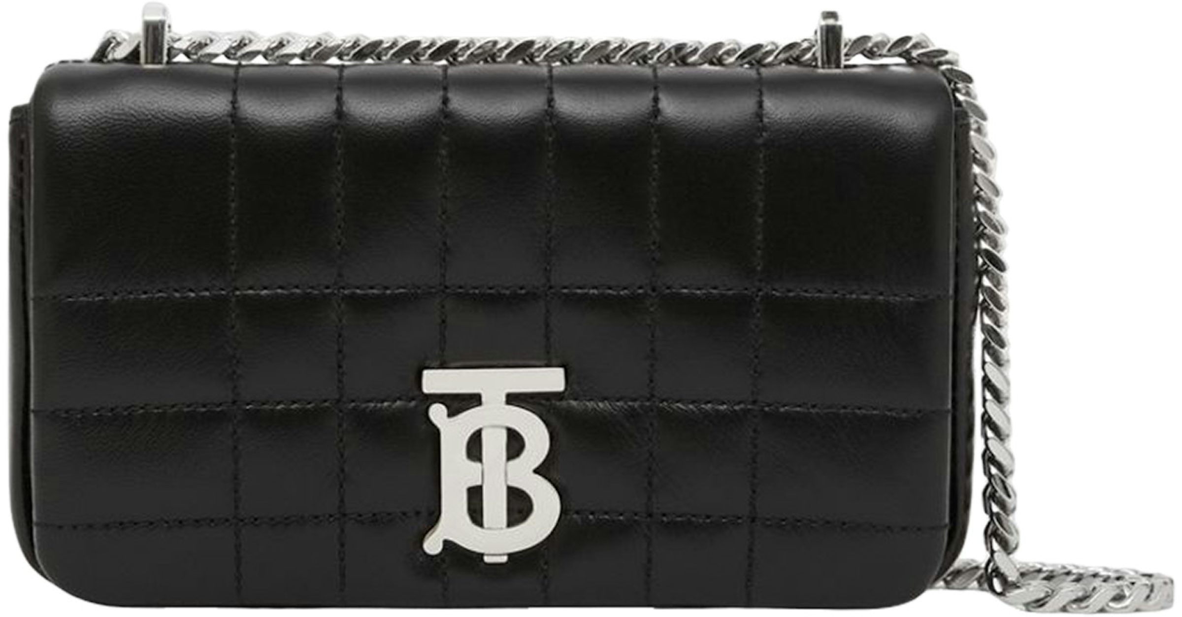 Burberry Quilted Leather Mini Lola Crossbody Bag Black/Silver-tone in  Lambskin Leather with Silver-tone - US
