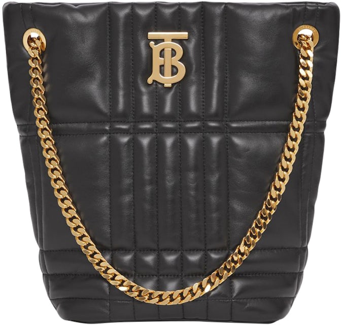 Burberry Quilted Leather Mini Lola Bag in Black